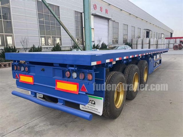 3 Axles Flat Platform Semi Trailer