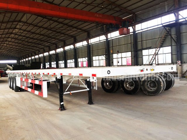 3 Axles Flatbed Container Trailer