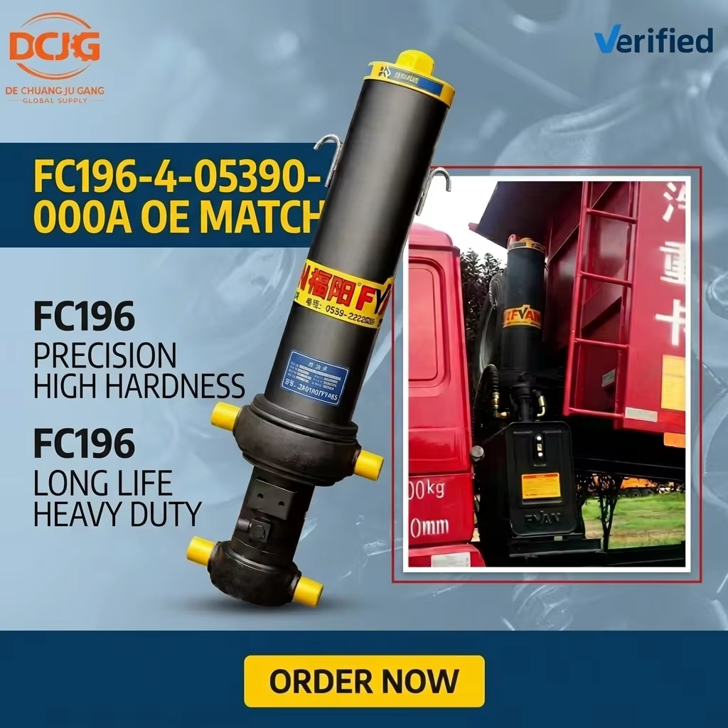 DECHUANG FC196-4-05390-000A Front Tipping Hydraulic Cylinder for Heavy Duty Dump Truck