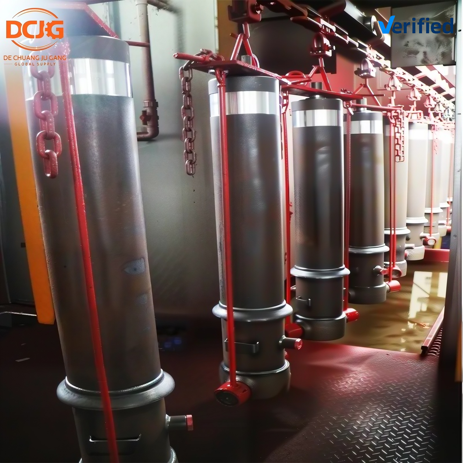 DECHUANG ZX01017FY196 FC196-4-05390-001A-K0343 Hydraulic Hoist Cylinder for SHACMAN Dump Truck - image 2
