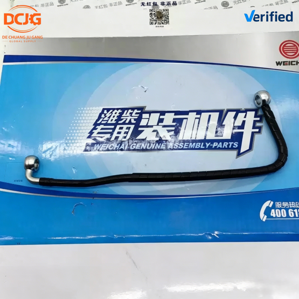 Seamless Steel Oil-Resistant Rubber Fuel Pipe BY612600082651 for SHACMAN Weichai WP10 WD615 Truck Engine Fuel System