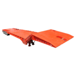 DECHUANG Rear Steering Lift-Axle Lowbed Semi Trailer