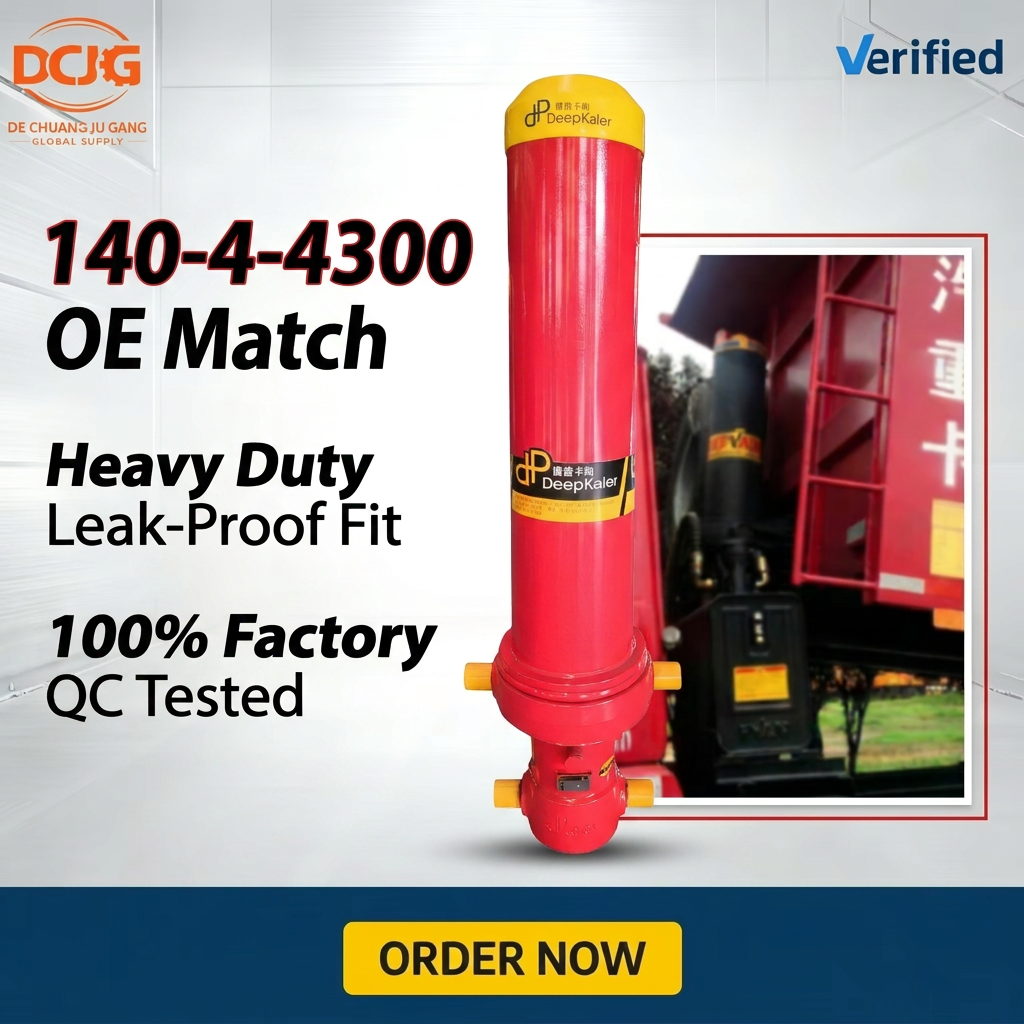 DECHUANG Deepkaler 140-4-4300 Front Mount Telescopic Hydraulic Cylinder for Dump Truck